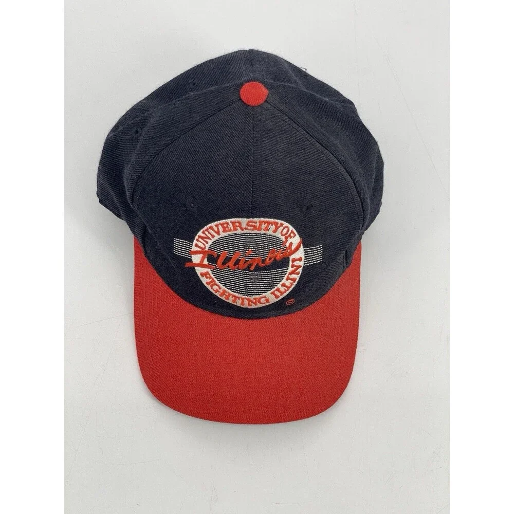 University of Illinois Fighting Illini The Game Fitted Hat Cap 7 1/8 Vintage 90s